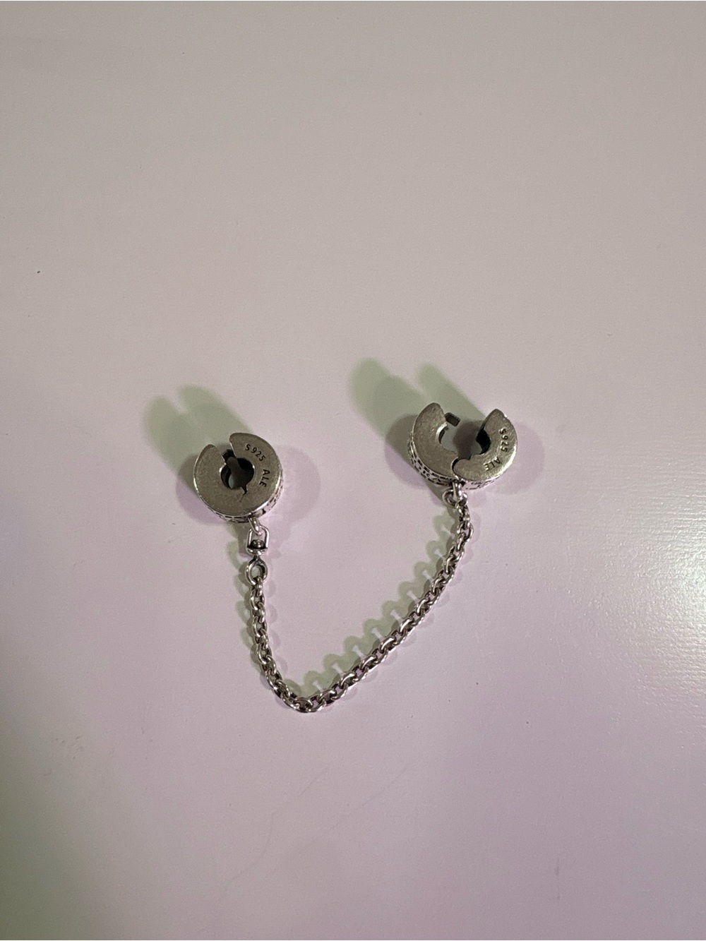 Pandora Silver Safety Chain Charm Connector